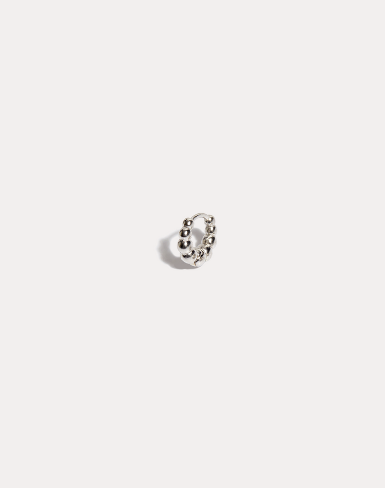 Serena Silver Huggie Earring